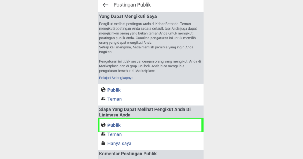 cara membuat pengikut di fb lite